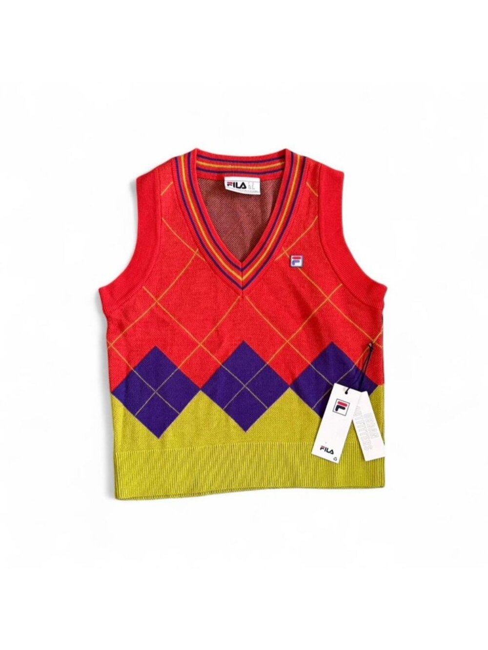 NWT FILA Argyle Sweater Vest
